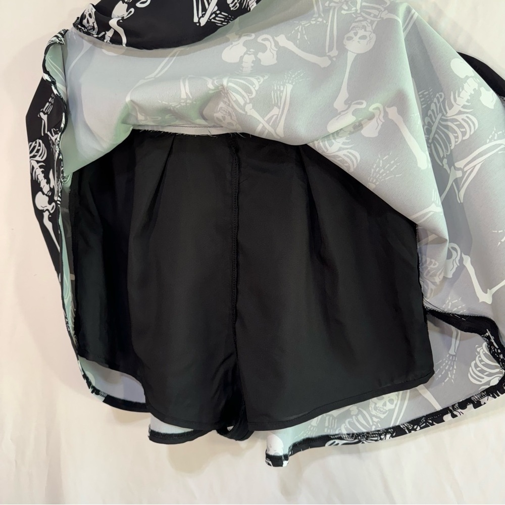 SHEIN High Waist Skeleton Print Punk Skirt - Picture 3 of 9